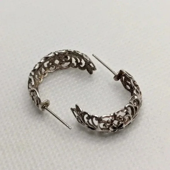 Filigree 925 earrings - Picture 3 of 5